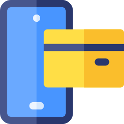 Mobile device and credit card icon
